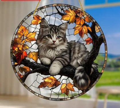Raamhanger kat - poes in een boom