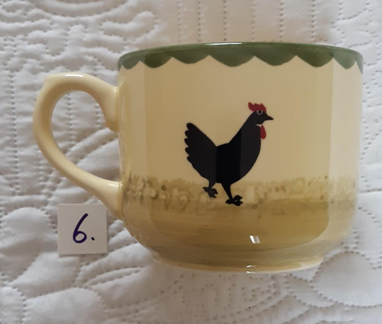 Kip en haan servies: 1 soepkop + 1 schotel