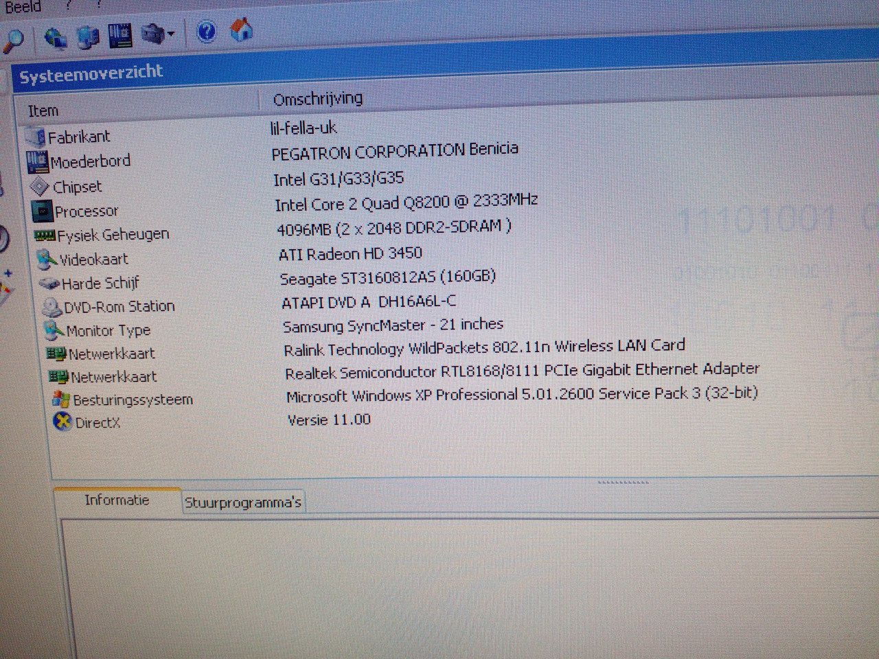 Vintage HP A6640 QuadCore met Windows XP sp-3 /wifi/Dos-box.