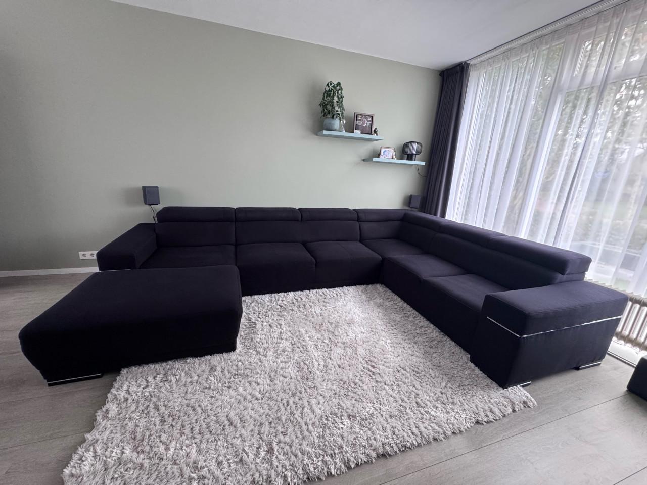 Hoekbank met lounce en verstelbare hoofdsteunen