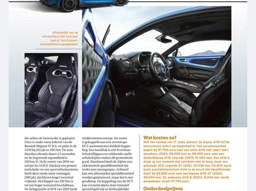 Alpine A110 1.8 turbo légende vol!/focal audiosystem/verwarmde stoelen/came