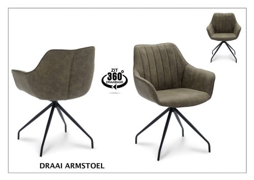 SET VAN 6 DRAAISTOELEN