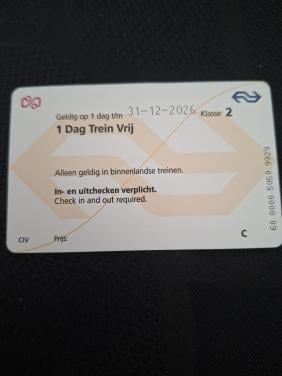 Dagkaart NS 2e klas te koop voor €30,00