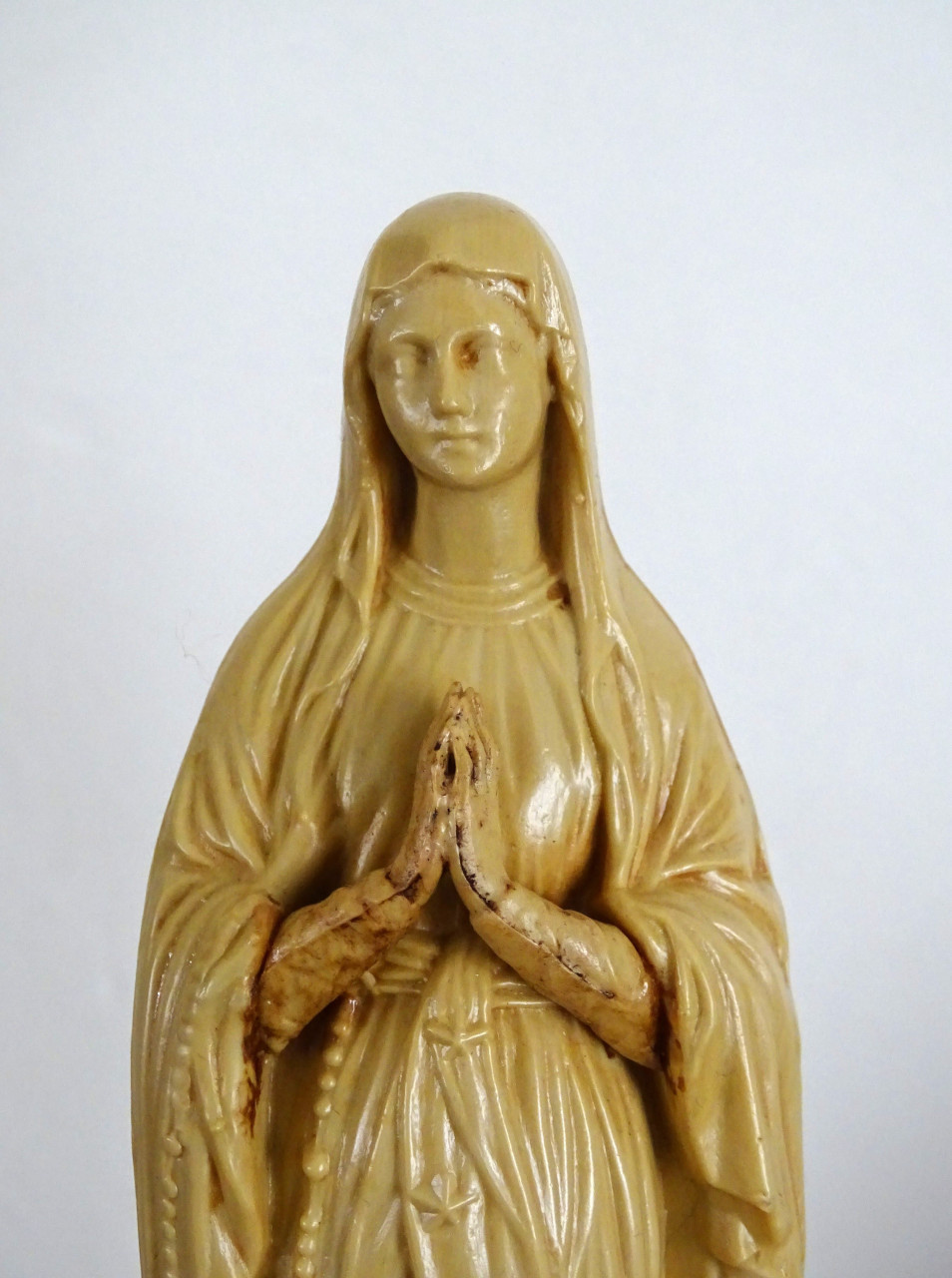 Vintage Beeldje Maria Lourdes Kunststof