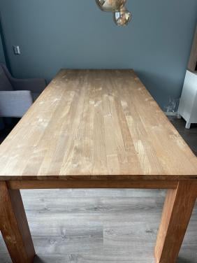 Massieve Teak eettafel te koop.