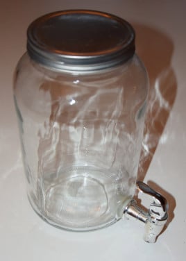 Glazen sapfles van 3 liter met kraantje dispenser