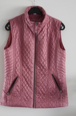 Metallic roze  bodywarmer maat 40