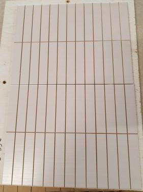 3035-292 ca 58,5m² Mozaïek/kit-kat wandtegels, 25x33cm beige/wit, nu per m²