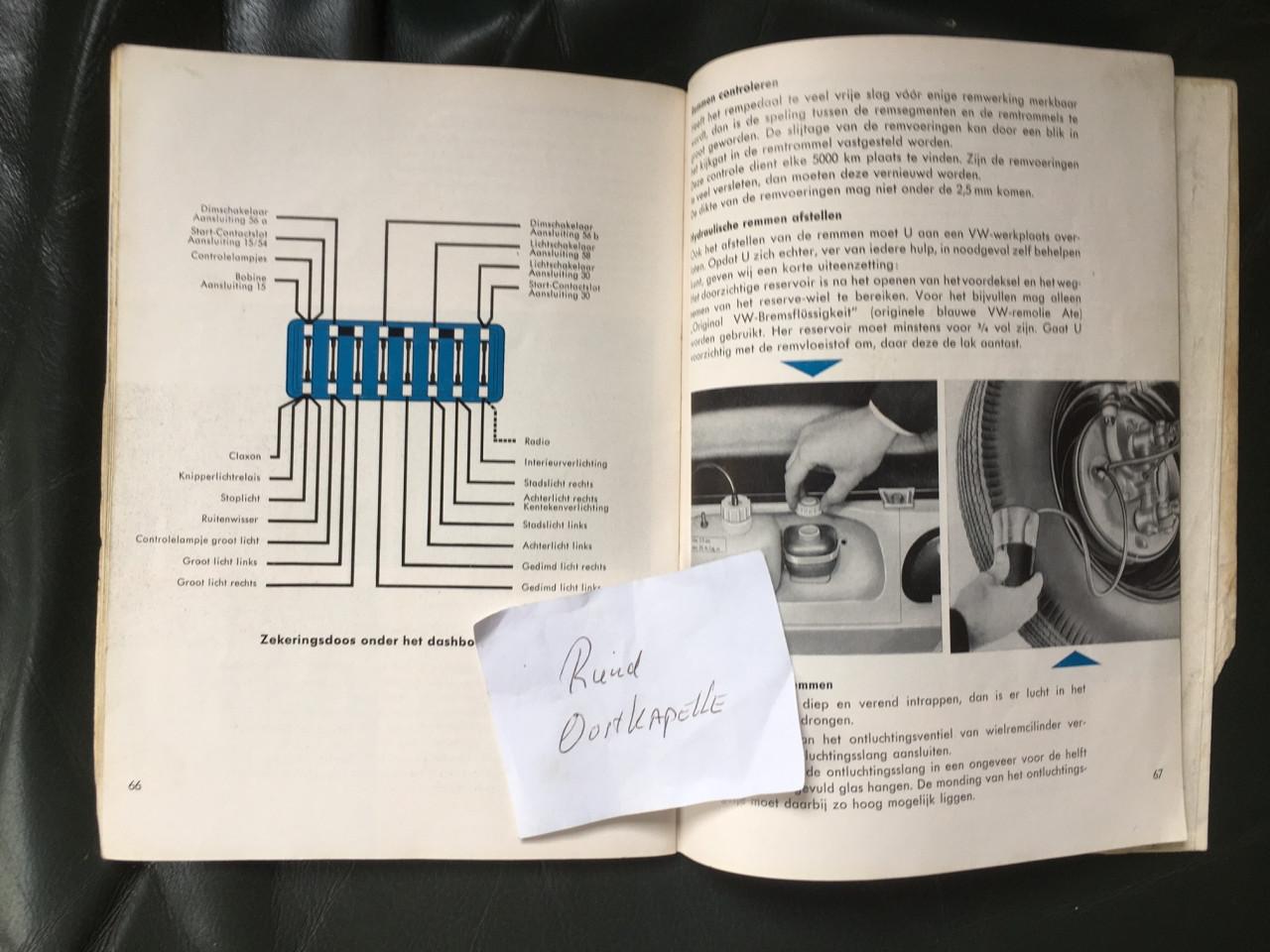 VW Kever 1200 instructieboekje