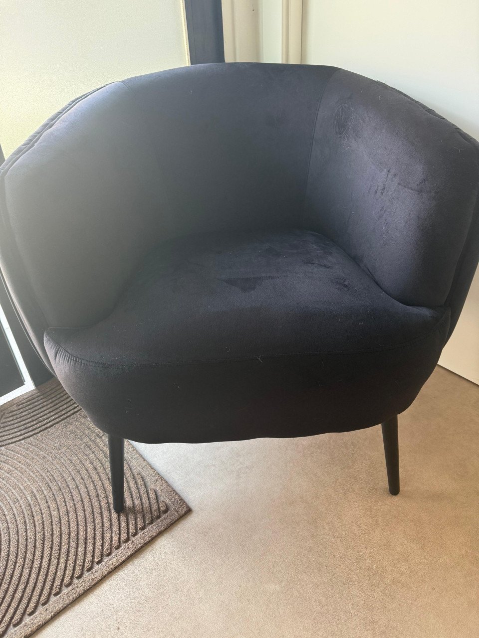 Zwarte Fauteuil- Velvet Zwart