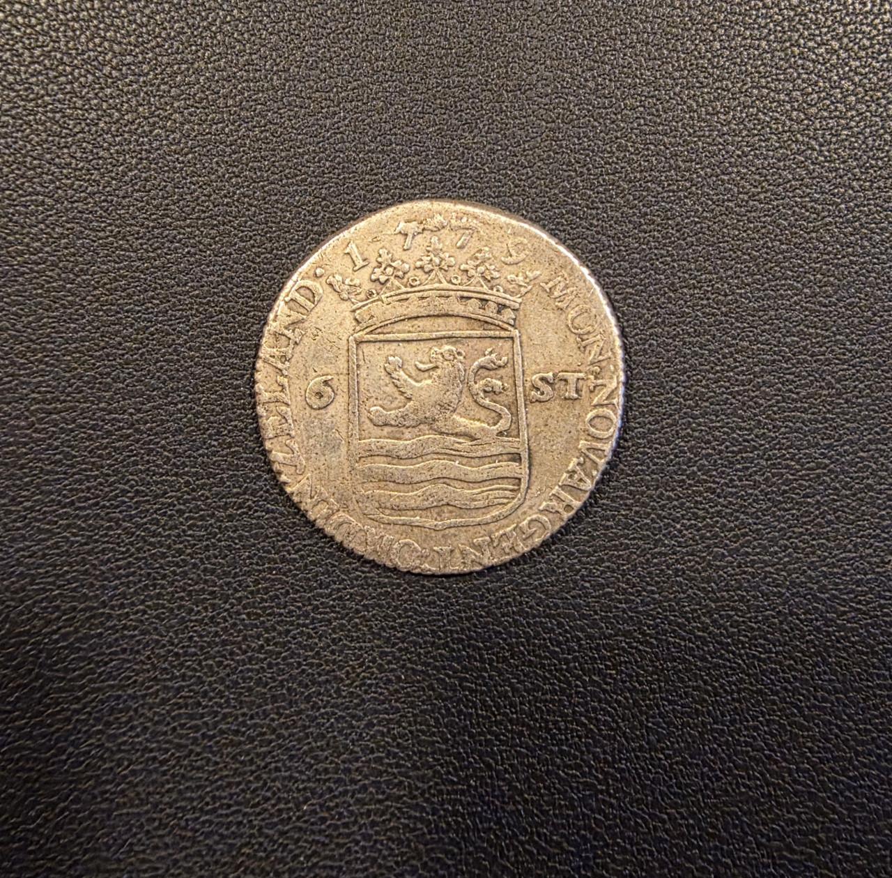 Zilveren Scheepjesschelling 1776