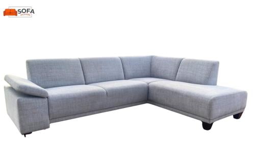 Grijze Stoffen Hoekbank – Verstelbare Armleuning– Gratis Levering NL