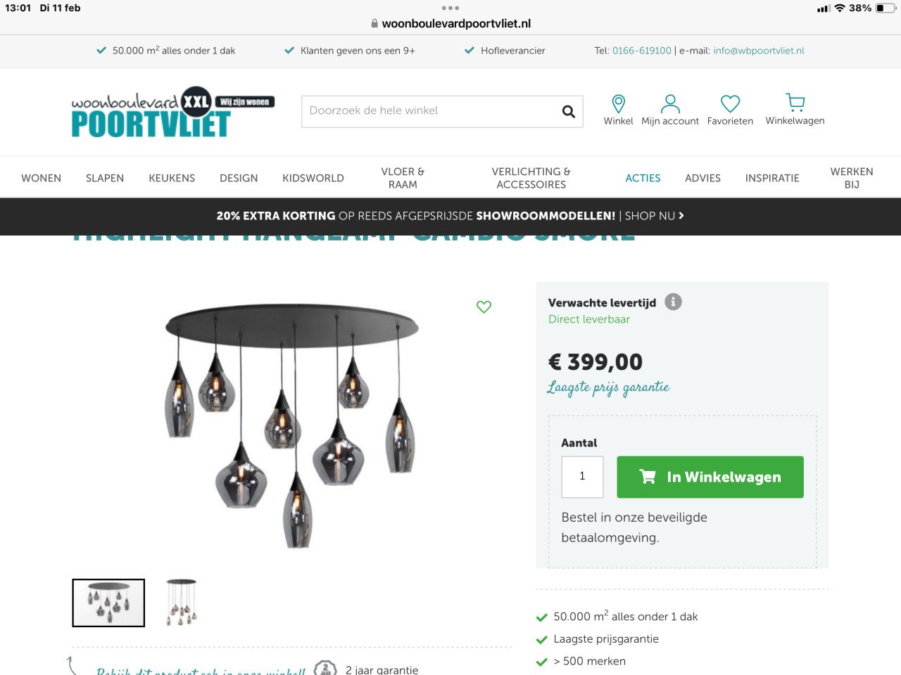 Nieuwe hanglamp