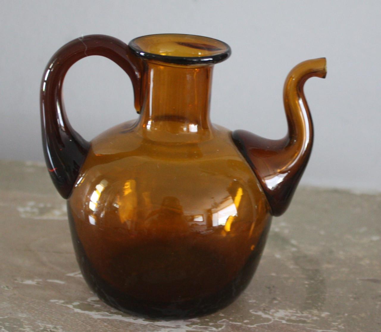 Kannetje bruin glas