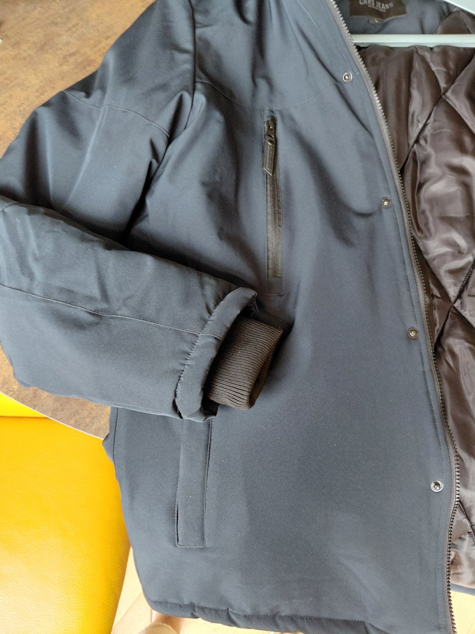 Heren winterjas, maat L, kleur blauw, merk Cars Jeans