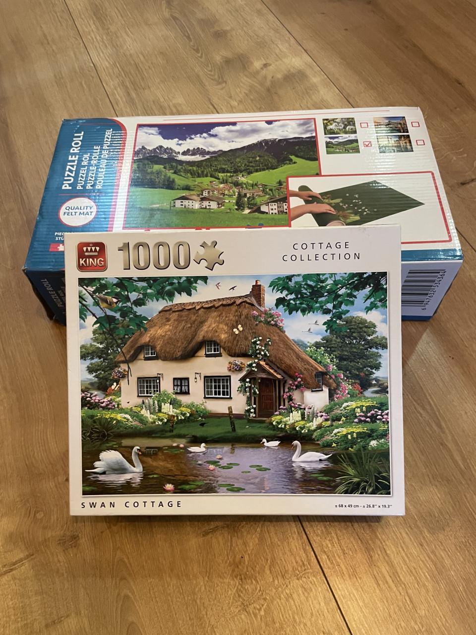 2 puzzels 1000 stukjes per puzzel