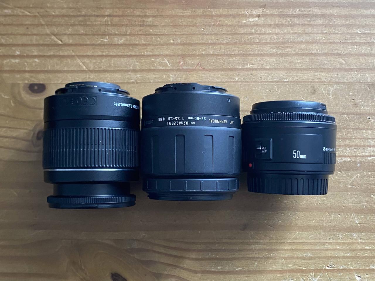 Canon EOS 600D set incl. 3 lenzen, tas en meer