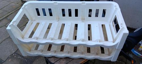 Tweedelig wit FLESSENREK