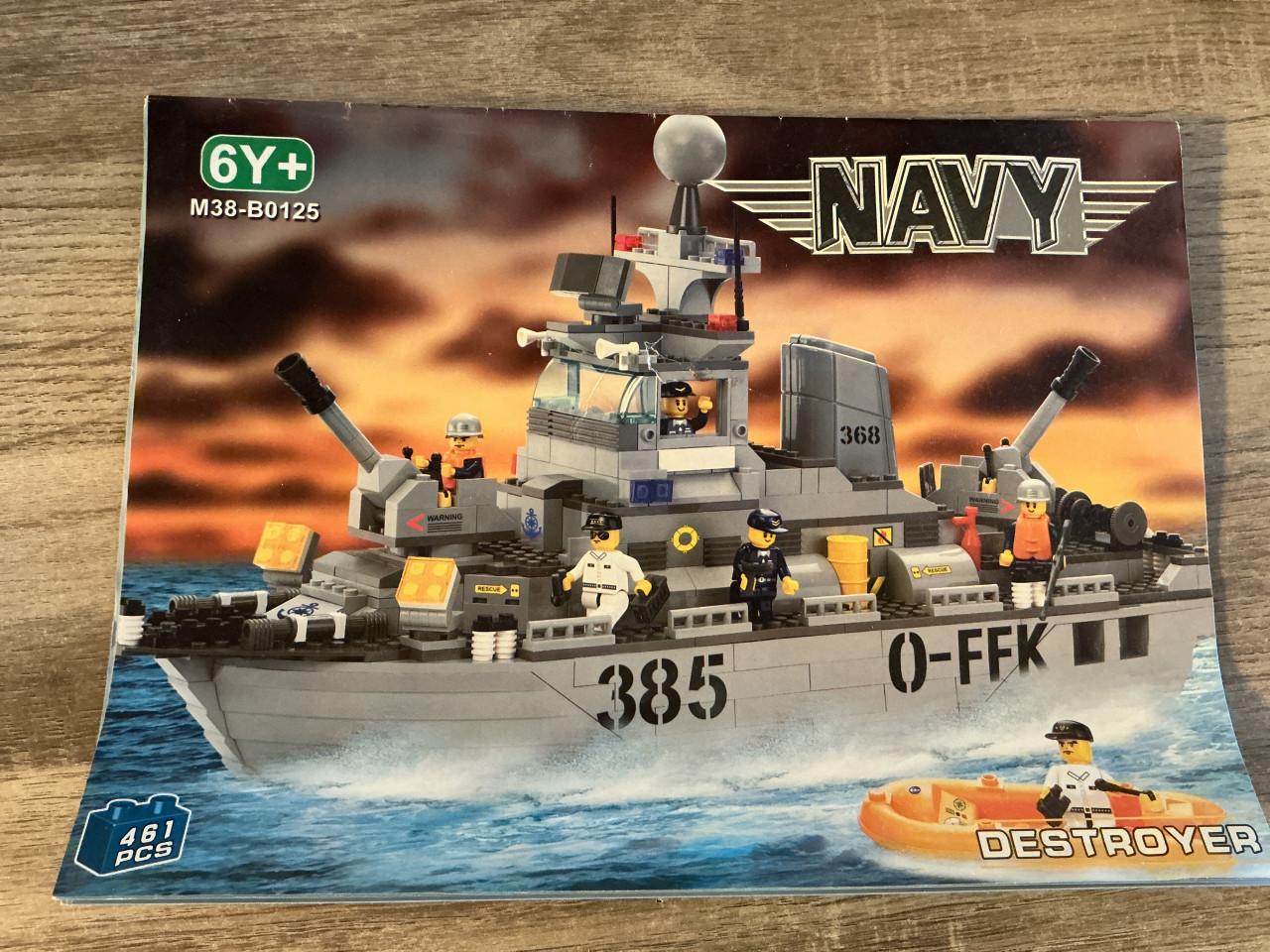 “Lego” grijze torpedojager (merk Sluban)