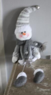 Stoffen sneeuwpop  hanger