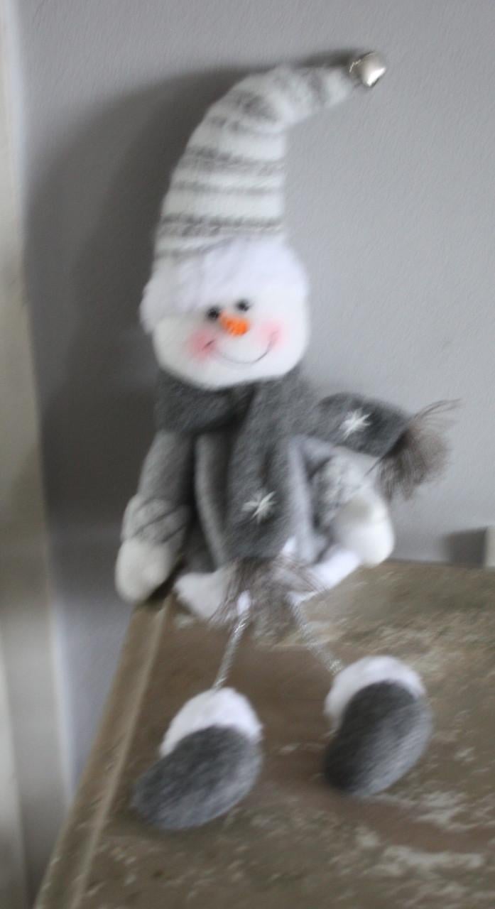 Stoffen sneeuwpop  hanger