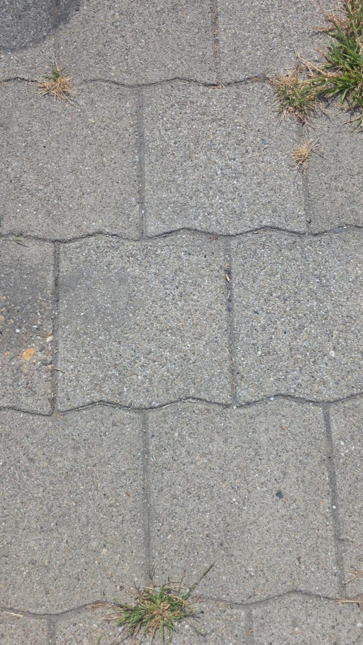 GRATIS AF TE HALEN: Ca. 16 m² Golftegels / Betontegels (30x30x4 cm) + halve