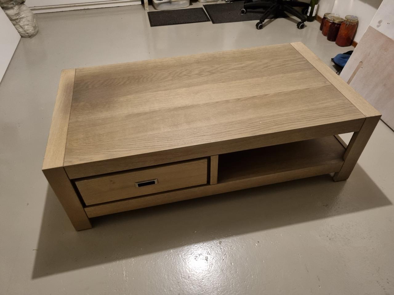 Massief eikenhouten salontafel