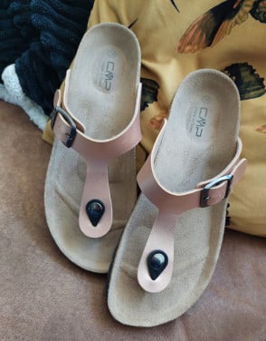 Nieuwe rosé damesteenslippers mt 38 CMP