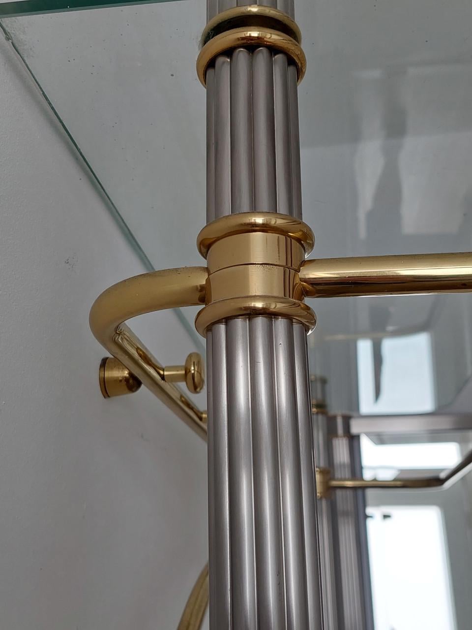 Goud/zilveren  kapstok met glas