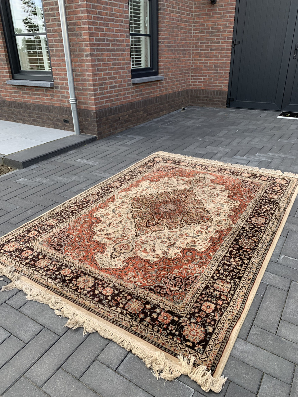 🤎Super Leuk Sfeervol Vintage Vloerkleed🤎Zuiver Scheerwol ✨