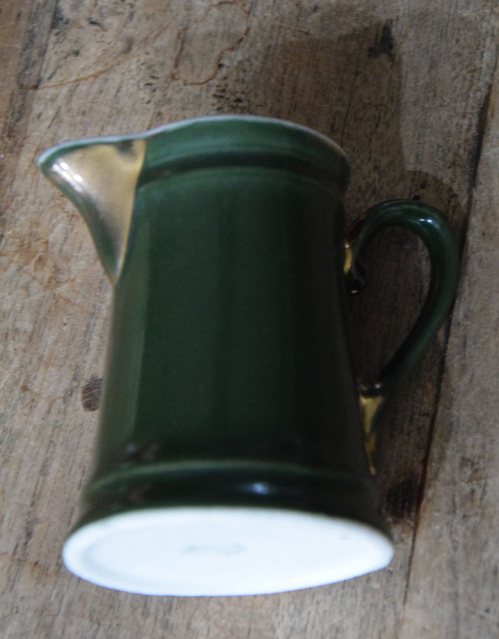 S.P.M Walküre melkkannetje porselein groen / goud
