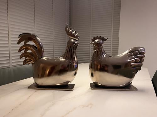 Metalen Haan en Hen