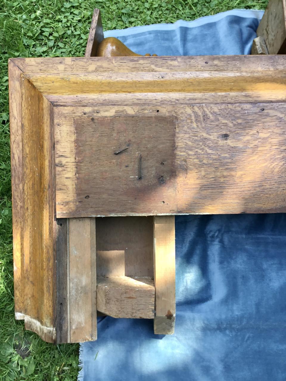 Eikenhouten schouw / schoorsteenmantel in 3 delen, Classicisme, Vakwerk !