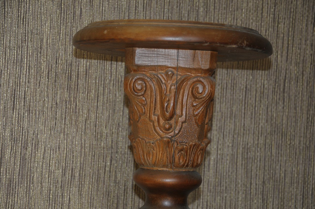 Vintage Barley Twist Standaard / zuil / plantentafel '70!