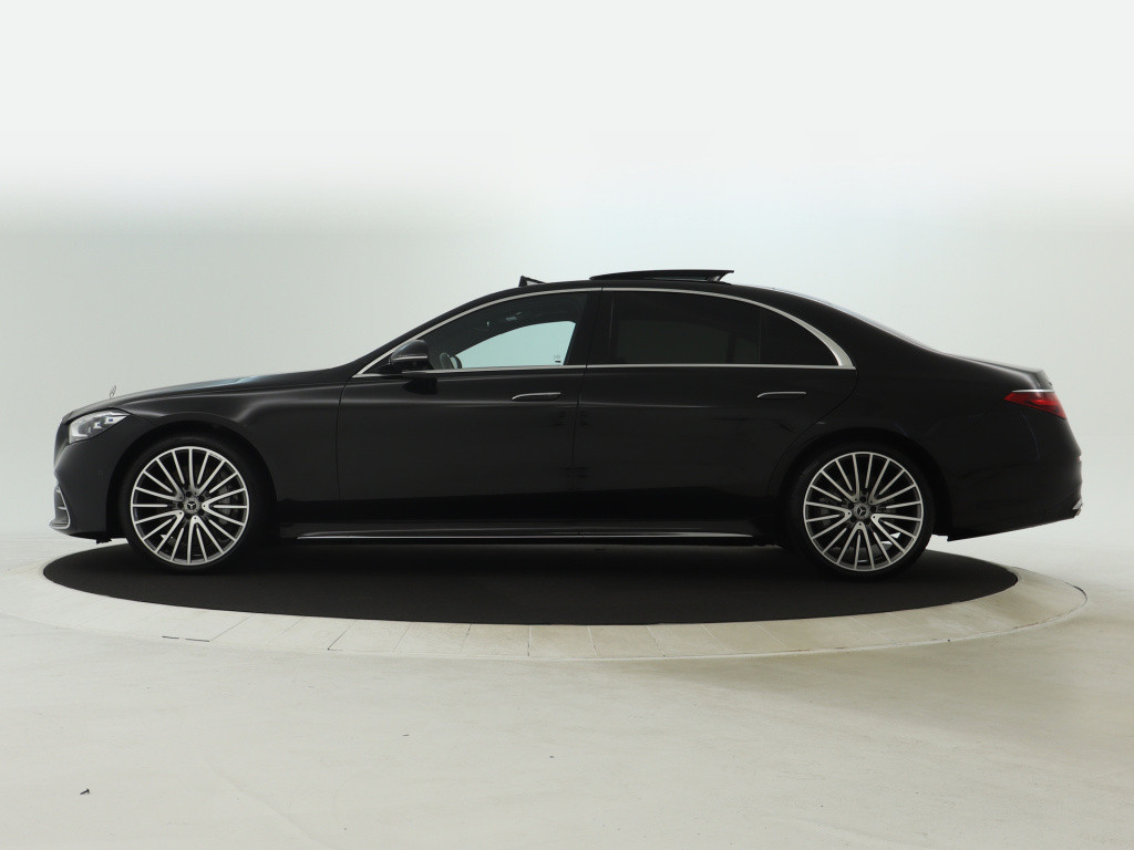 Mercedes-Benz S-klasse 450 4matic lang amg line | dodehoekdetector | panora