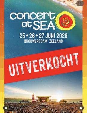 Concert At Sea kaarten gezocht zaterdag