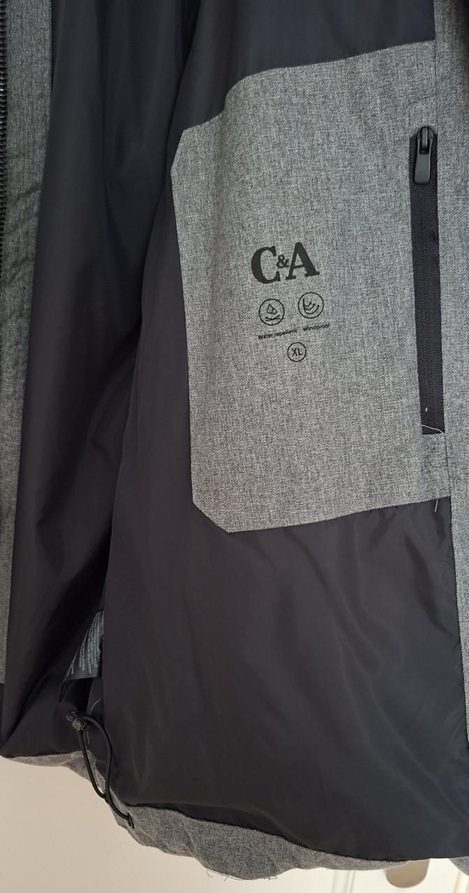 Nieuwe winterjas, grijs, mt xl van c&a