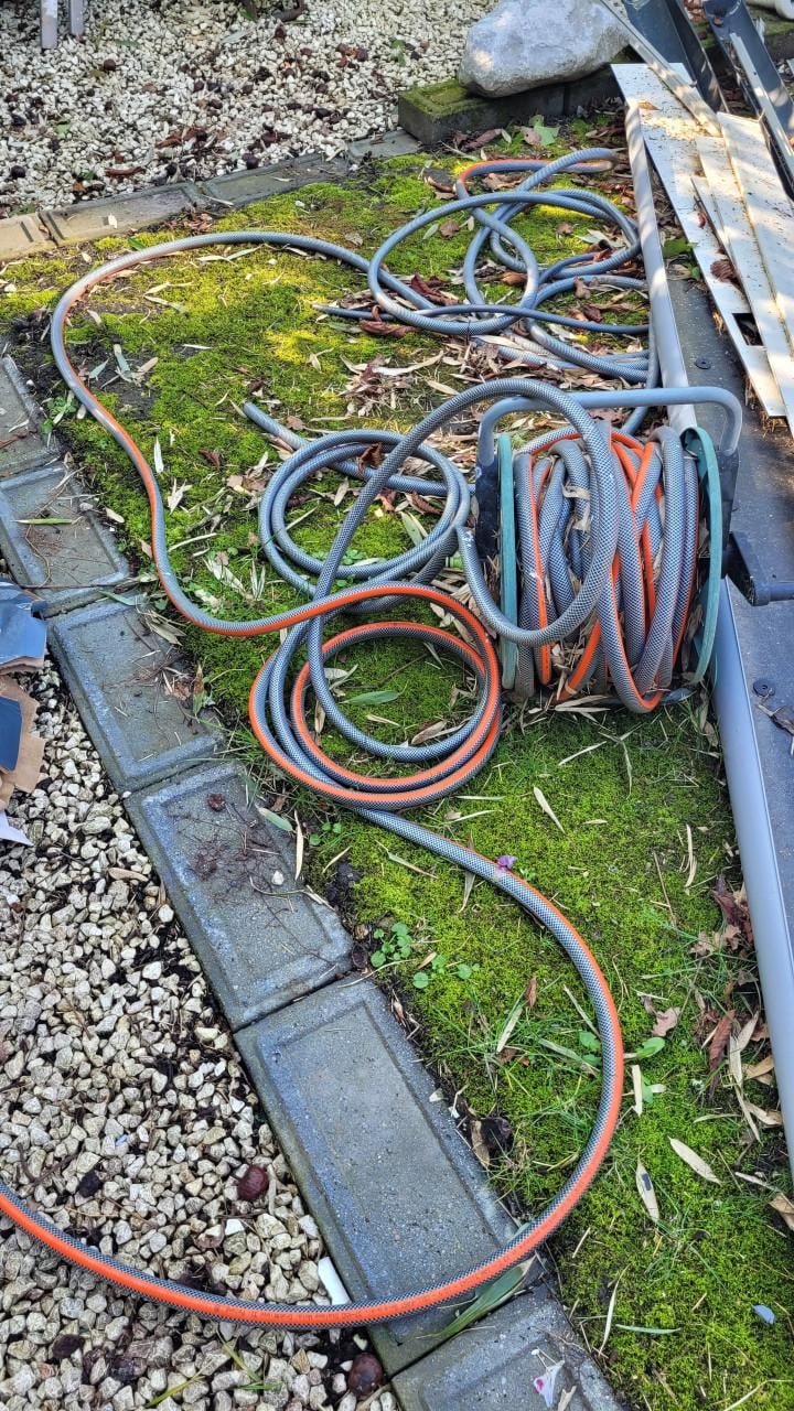 Extra dikke tuinslang op spoel