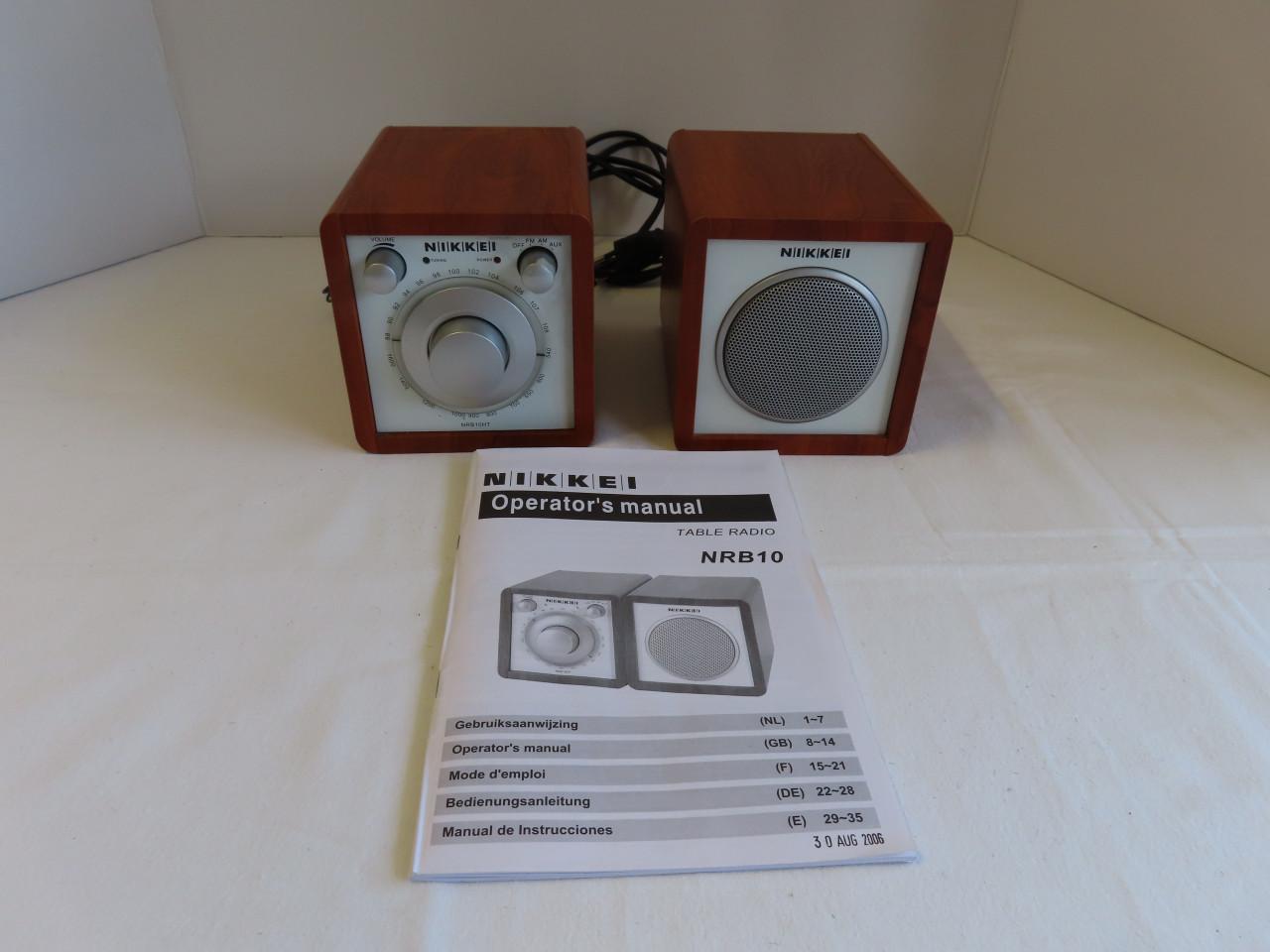 Radio met aparte geluidsbox Merk: Nikkei NRB10HT €.25,00