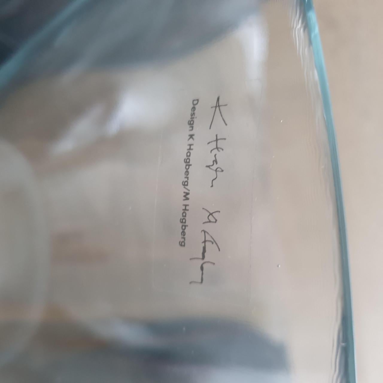 2 glazen saladeschalen van Ikea (design Hagberg)  doorsnede 28 samen 5 euro