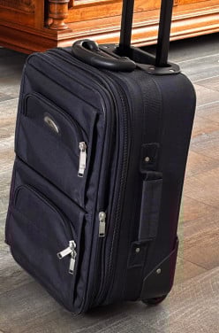 3x Trolly koffer met 2 vaste wielen, kleur blauw