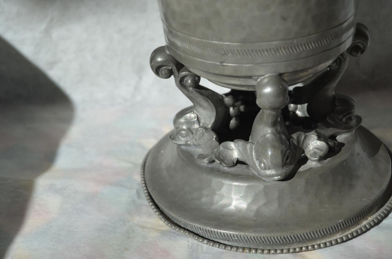 Fraaie tinnen vaas Gero mog. Georg Nilsson jaren '30