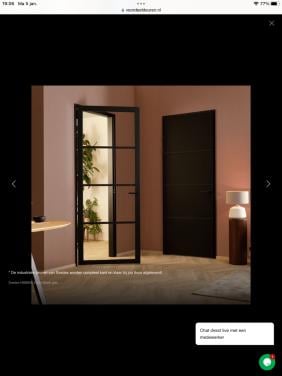 Industriële look opdekdeuren  met glas