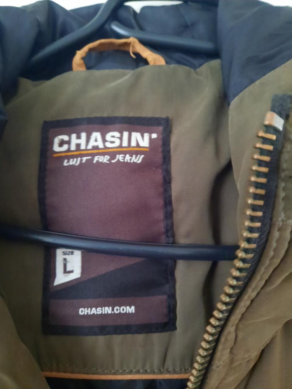 Groene Chasin winterjas maat L