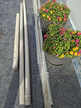 PVC hwa (hemelwater) afvoer buis diameter 70mm en 80 mm