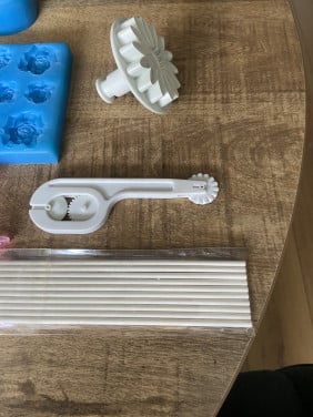Siliconen mal roosjes en baby, prinsessenschoentje