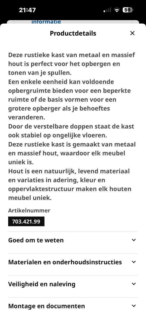 Tjallbo stellingkasten Ikea