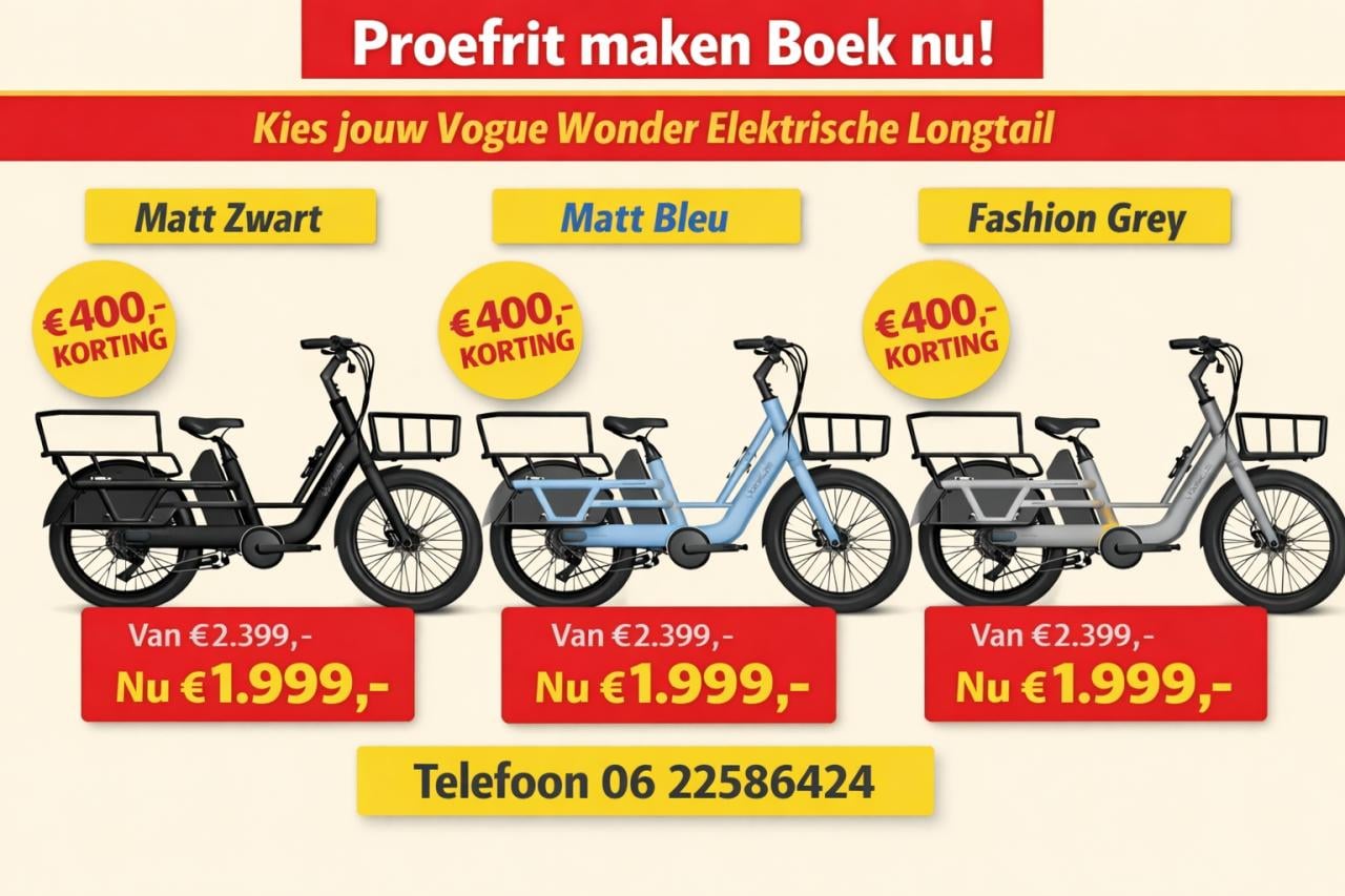 Vogue Wonder Elektrische Longtail  met € 400,- korting