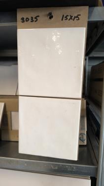 Ca 24 m² handvormlook wandtegels, glanzend wit 15x15 cm, 26,95 per m²
