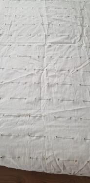 Mooie stevige canvas stof, 140x250 cm, beige/bruin gemêleerd